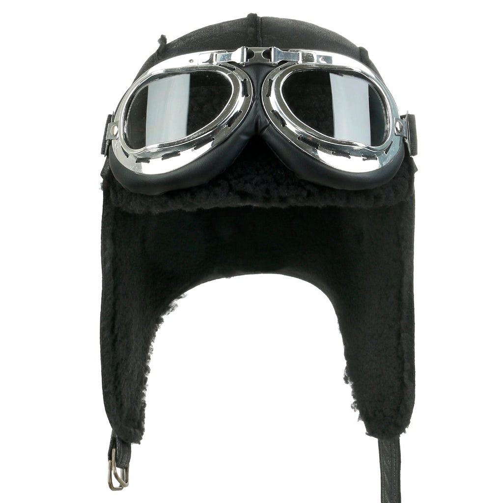 Aviator Hat Winter Snowboard Fur Ear Flaps Trooper Trapper Pilot Goggles