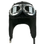 Aviator Hat Winter Snowboard Fur Ear Flaps Trooper Trapper Pilot Goggles