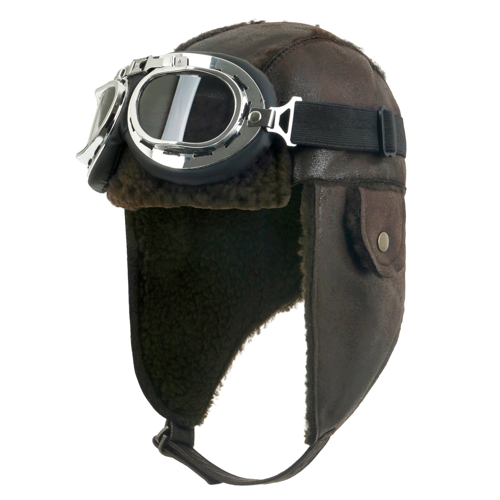 Aviator Hat Winter Snowboard Fur Ear Flaps Trooper Trapper Pilot Goggles