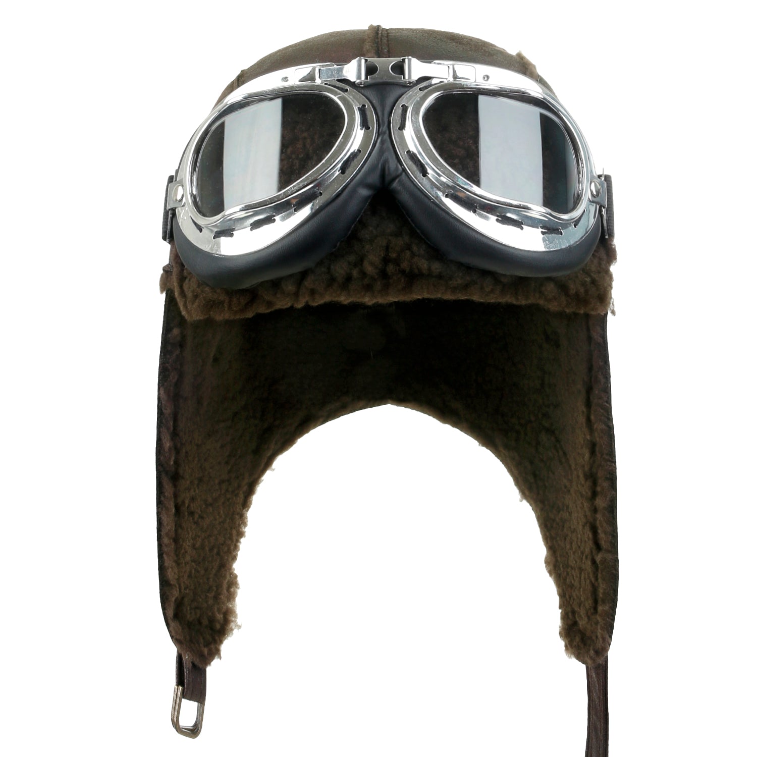 Aviator Hat Winter Snowboard Fur Ear Flaps Trooper Trapper Pilot Goggles