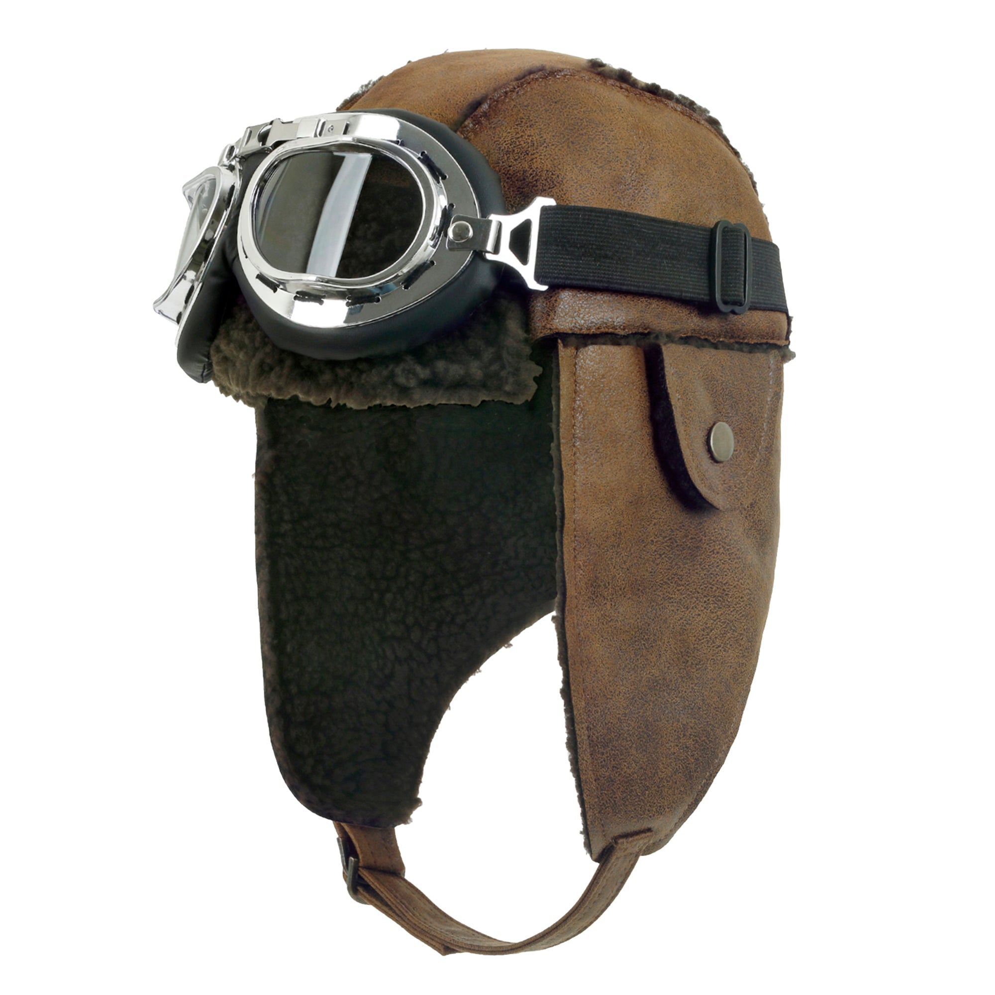 Aviator Hat Winter Snowboard Fur Ear Flaps Trooper Trapper Pilot Goggles