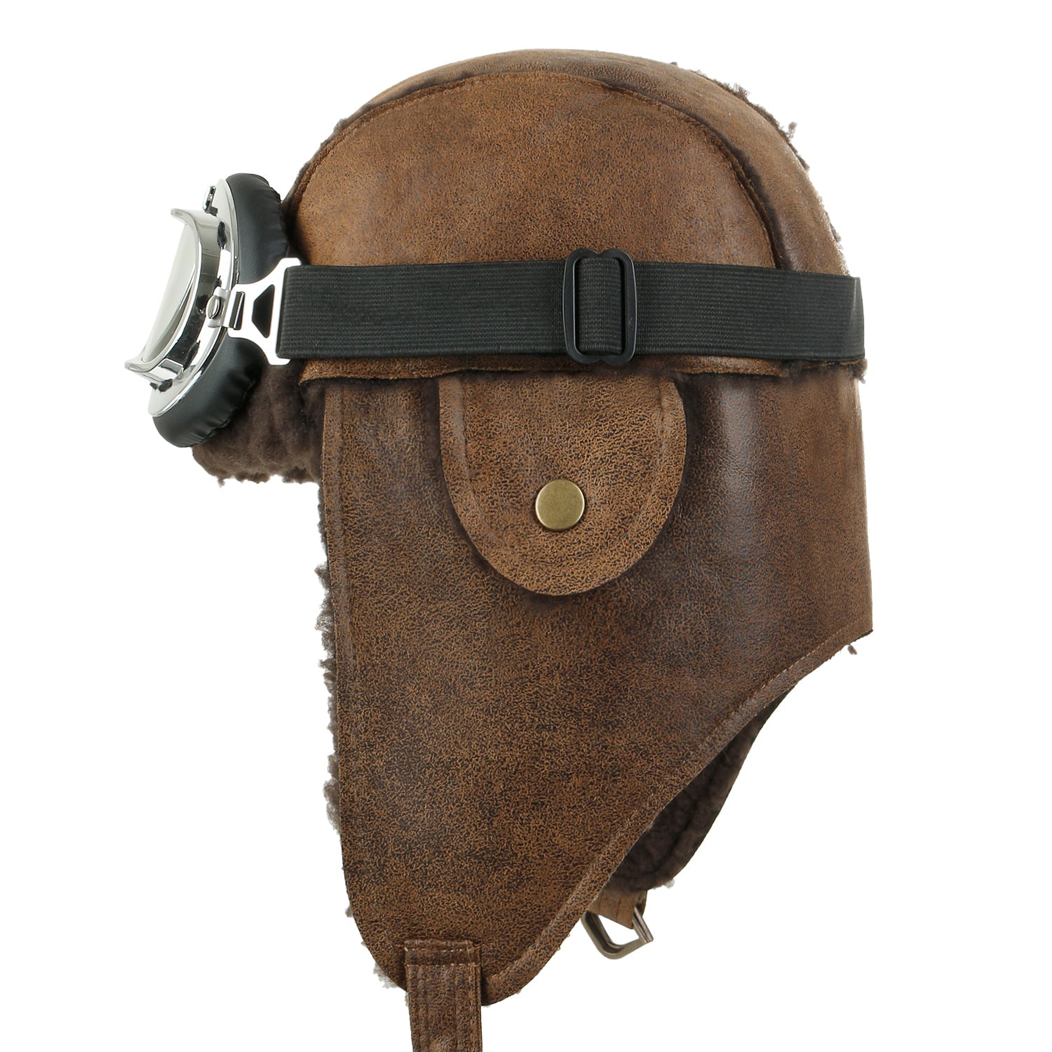 Aviator Hat Winter Snowboard Fur Ear Flaps Trooper Trapper Pilot Goggles