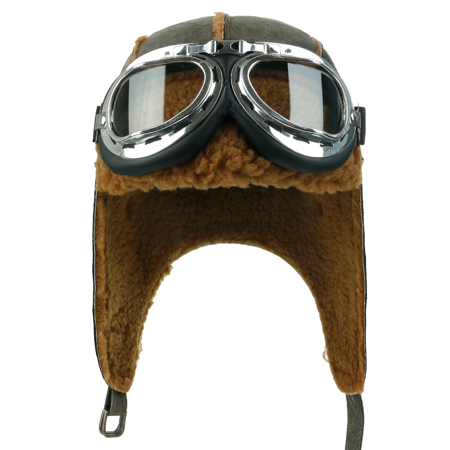 Aviator Hat Winter Snowboard Fur Ear Flaps Trooper Trapper Pilot Goggles