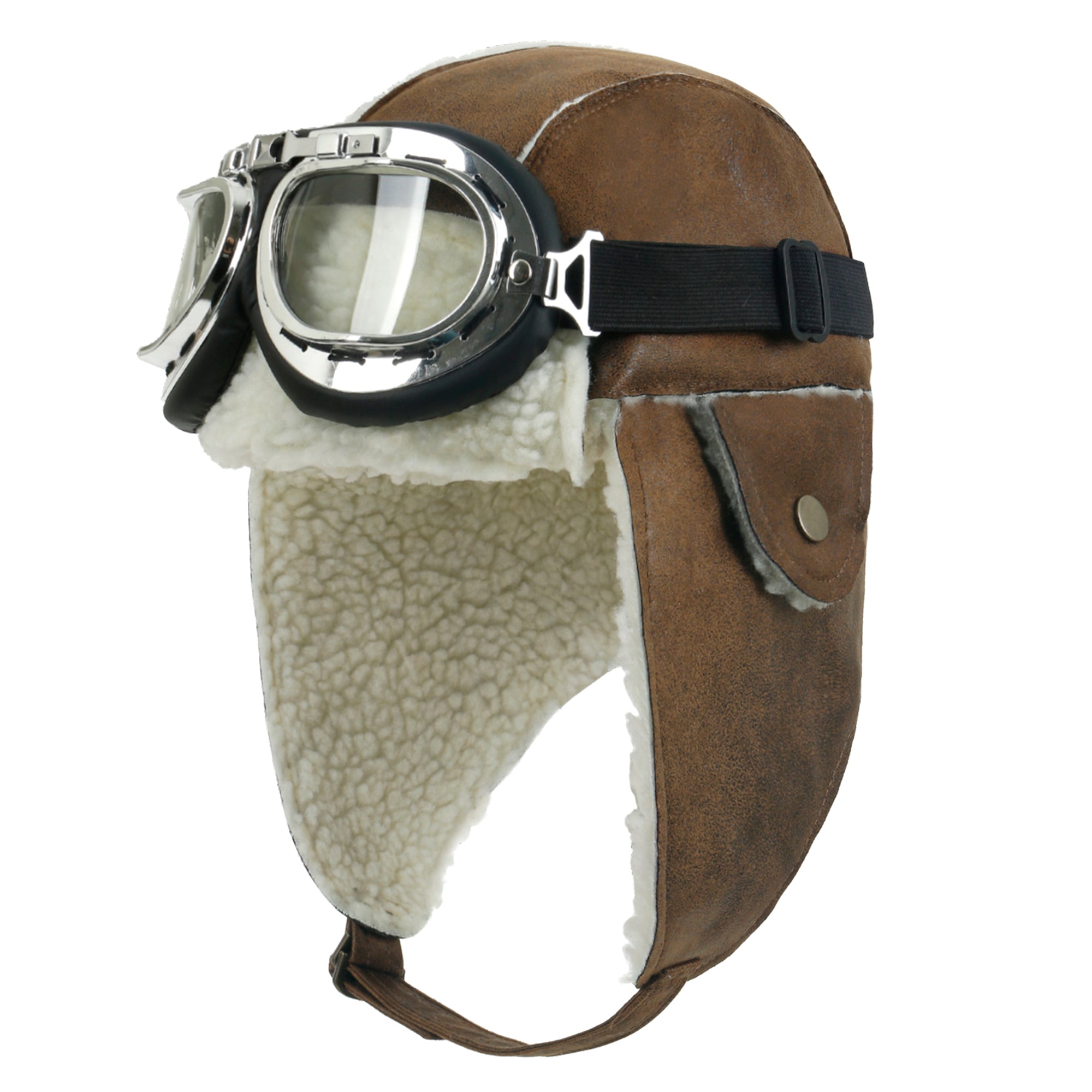 Aviator Hat Winter Snowboard Fur Ear Flaps Trooper Trapper Pilot Goggles