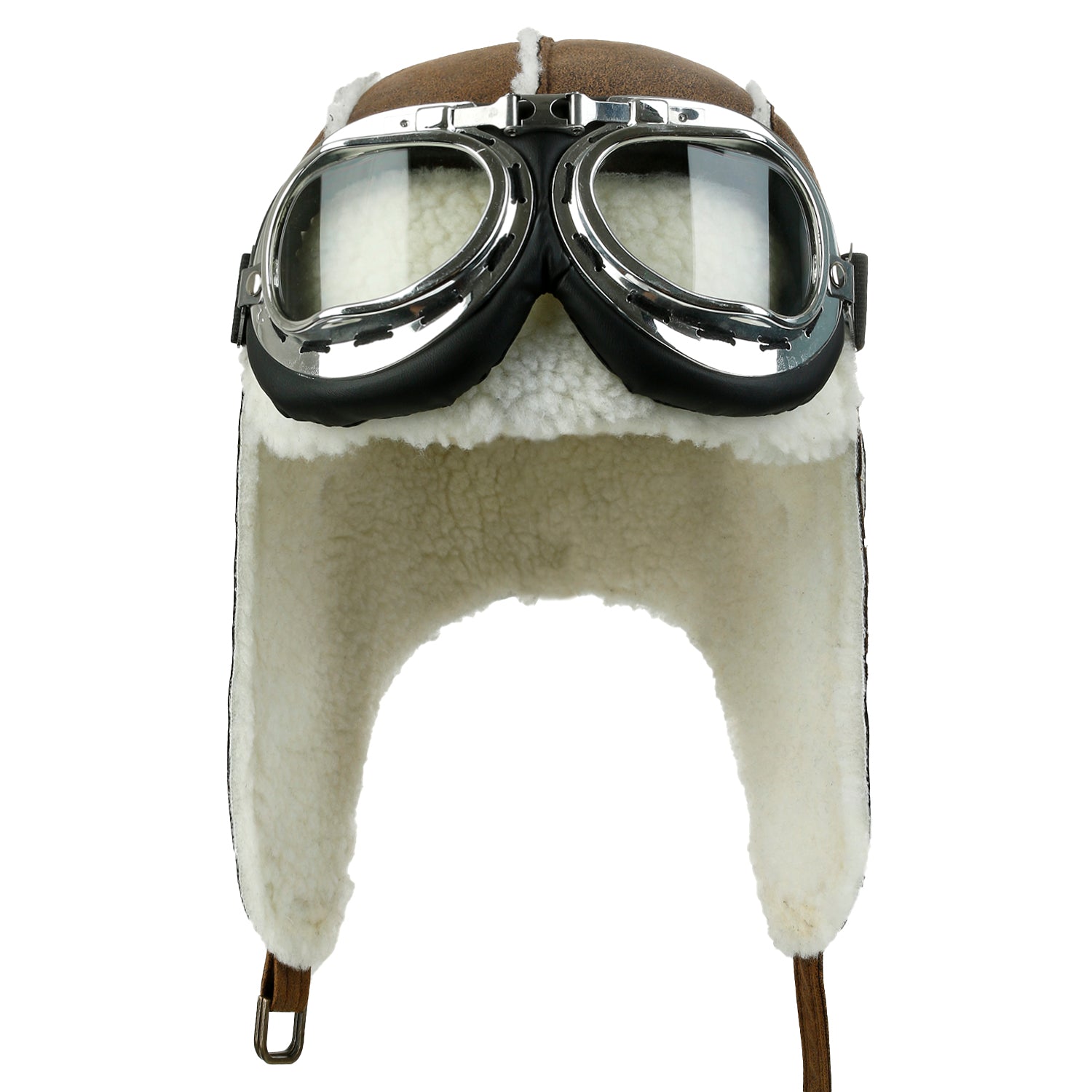 Aviator Hat Winter Snowboard Fur Ear Flaps Trooper Trapper Pilot Goggles