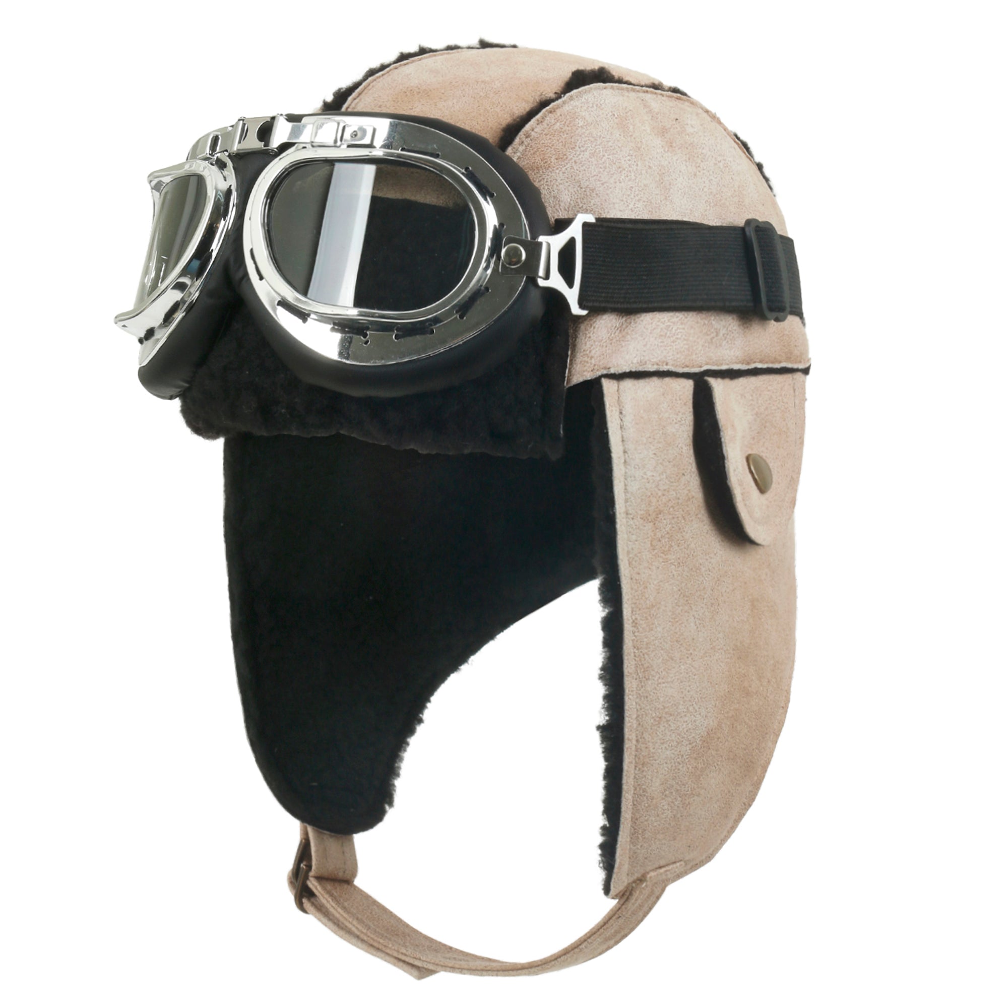 Aviator Hat Winter Snowboard Fur Ear Flaps Trooper Trapper Pilot Goggles