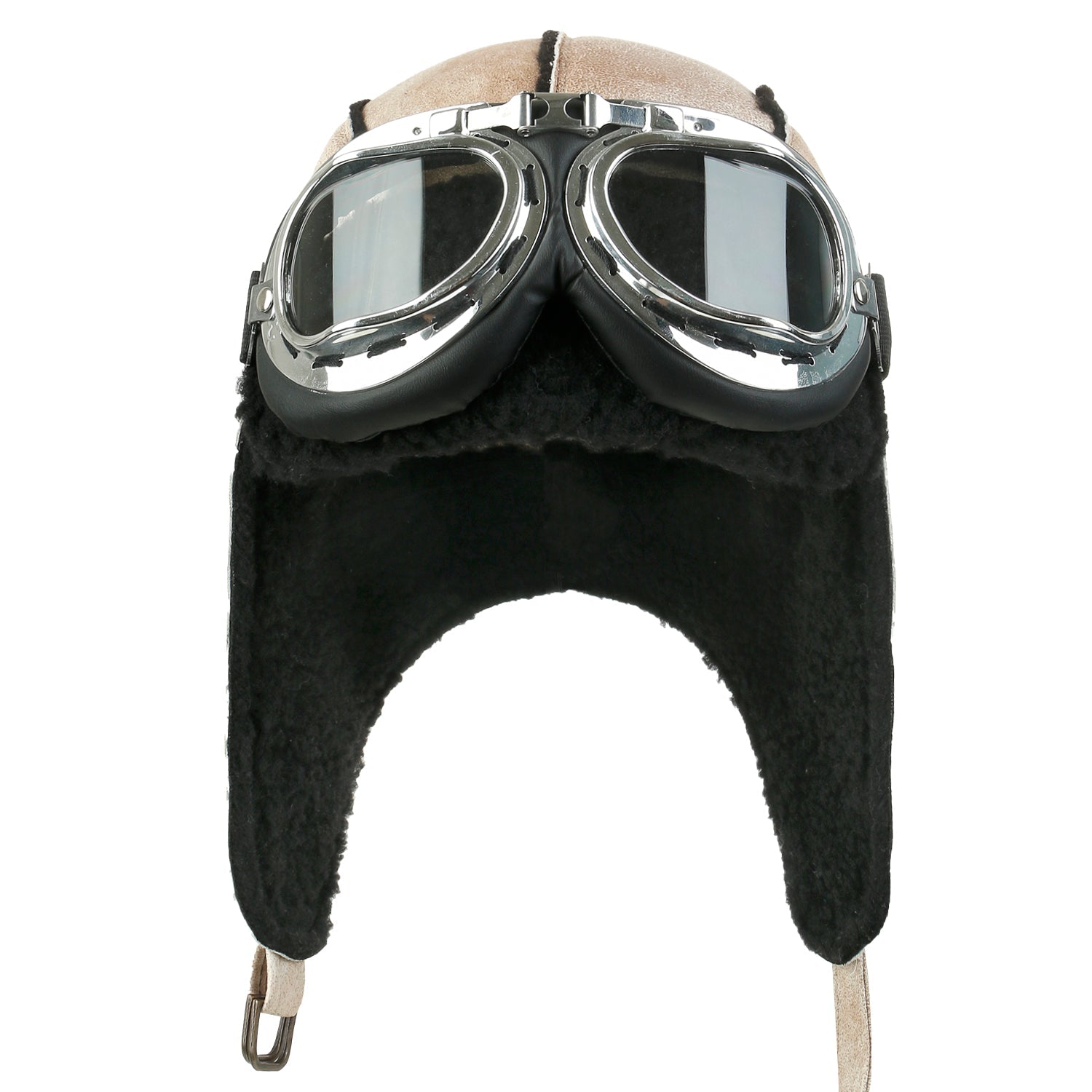 Aviator Hat Winter Snowboard Fur Ear Flaps Trooper Trapper Pilot Goggles