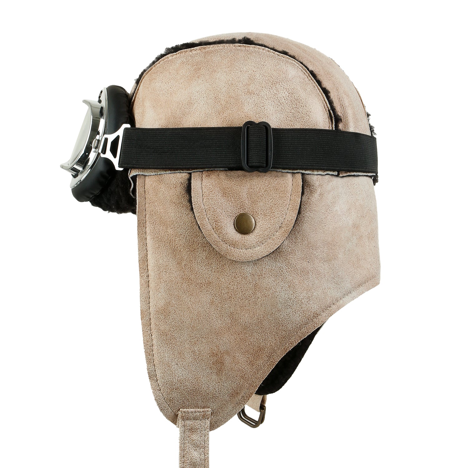 Aviator Hat Winter Snowboard Fur Ear Flaps Trooper Trapper Pilot Goggles