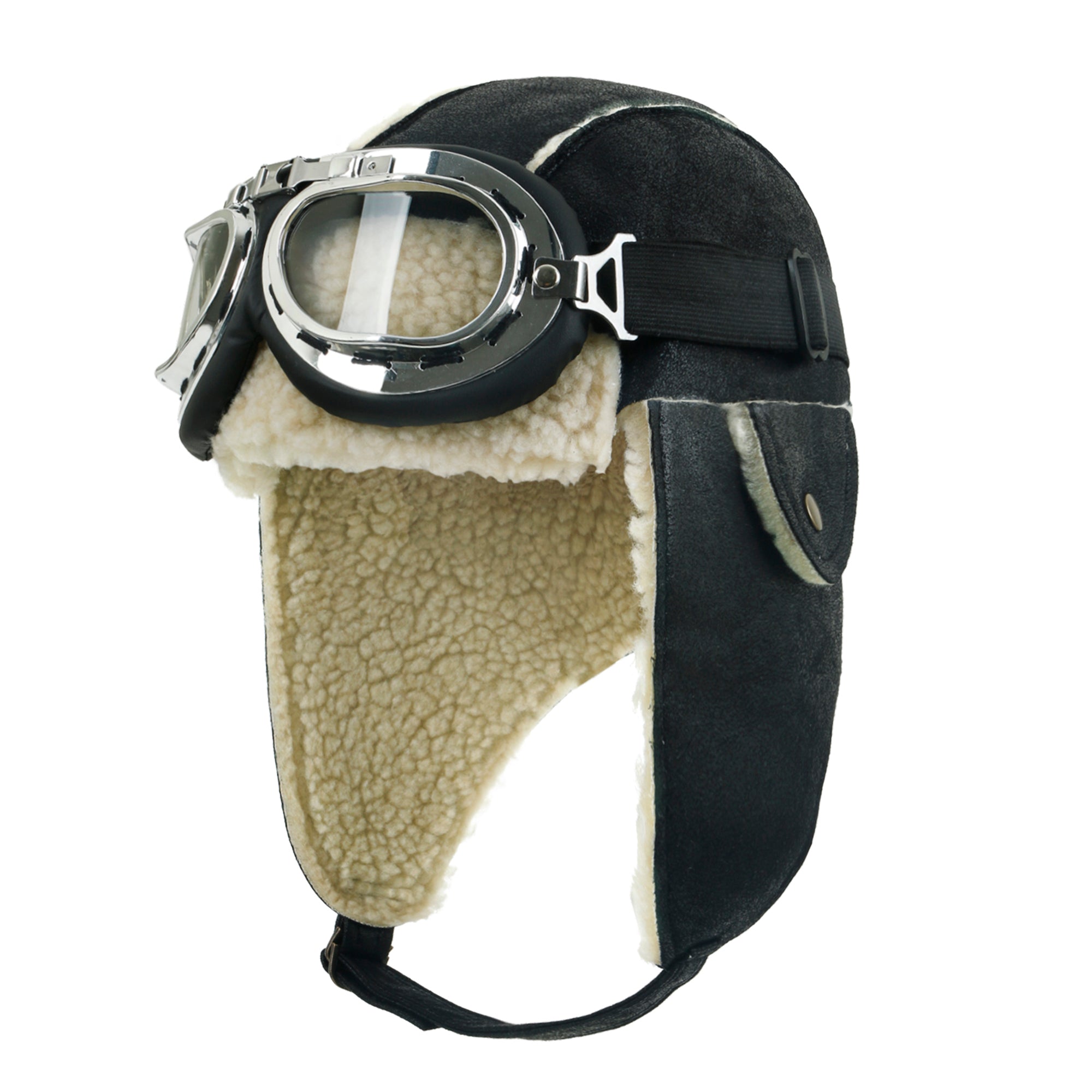 Aviator Hat Winter Snowboard Fur Ear Flaps Trooper Trapper Pilot Goggles