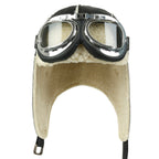 Aviator Hat Winter Snowboard Fur Ear Flaps Trooper Trapper Pilot Goggles