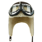 Aviator Hat Winter Snowboard Fur Ear Flaps Trooper Trapper Pilot Goggles