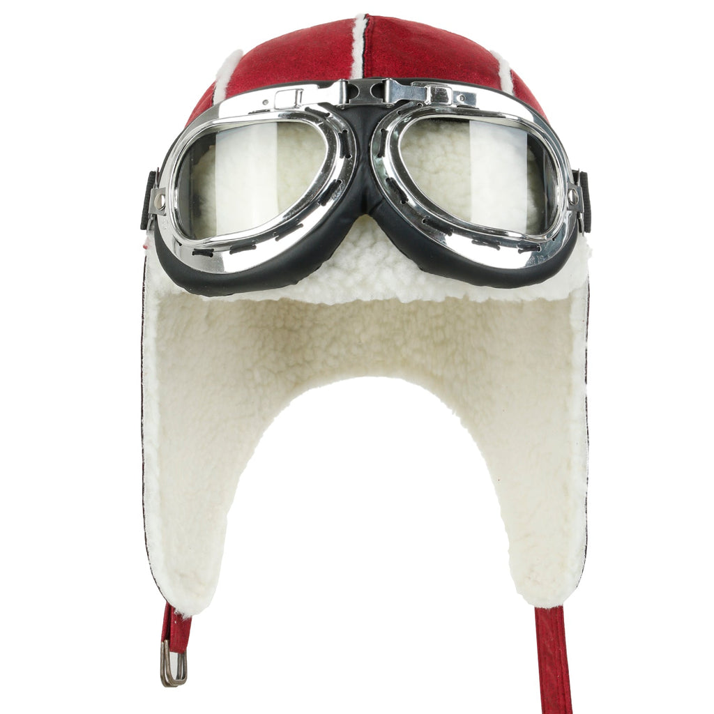 Aviator Hat Winter Snowboard Fur Ear Flaps Trooper Trapper Pilot Goggles