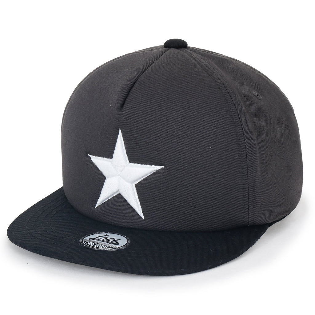 Star Embroidery Black White Trucker Hat Cotton Baseball Cap