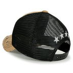 Star Embroidery Black White Trucker Hat Cotton Baseball Cap