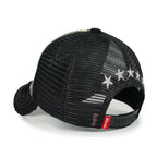 Star Embroidery Black White Trucker Hat Cotton Baseball Cap