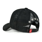 Star Embroidery Black White Trucker Hat Cotton Baseball Cap
