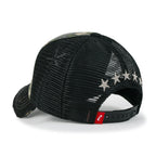 Star Embroidery Black White Trucker Hat Cotton Baseball Cap