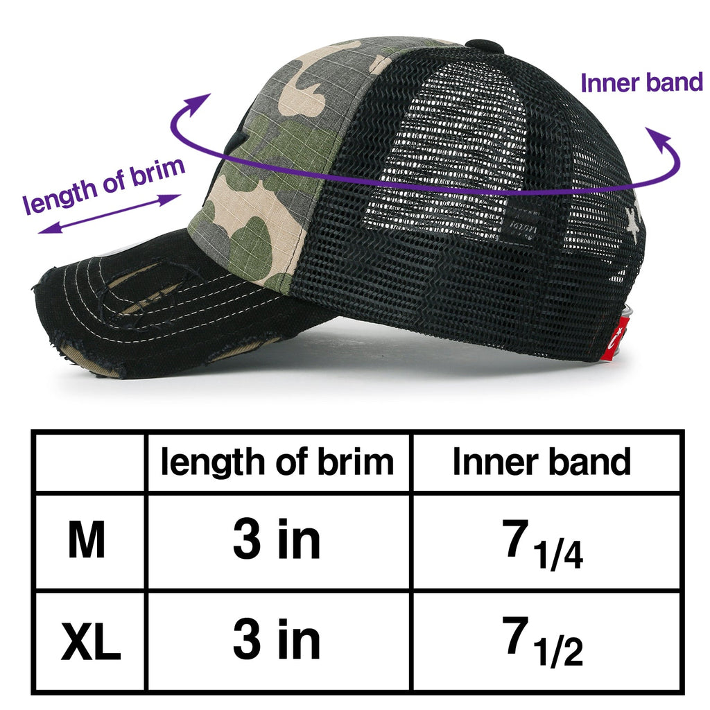 Star Embroidery Black White Trucker Hat Cotton Baseball Cap