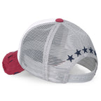Star Embroidery Black White Trucker Hat Cotton Baseball Cap