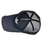 Star Embroidery Black White Trucker Hat Cotton Baseball Cap