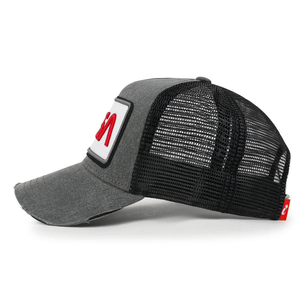 PREMIUM NASA Worm Logo Embroidery Structured Baseball Cap Mesh Back Trucker Hat M / XL