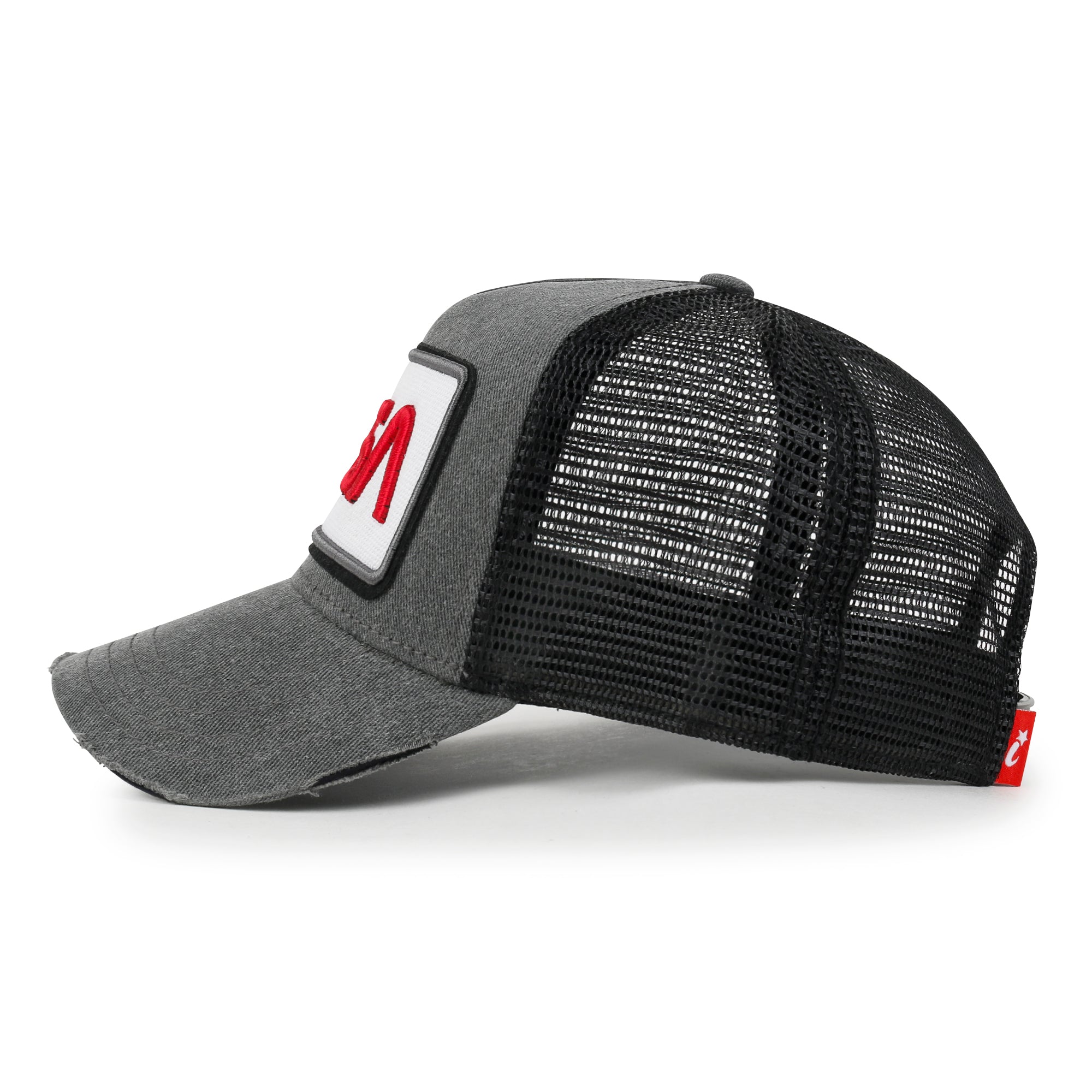 PREMIUM NASA Worm Logo Embroidery Structured Baseball Cap Mesh Back Trucker Hat M / XL