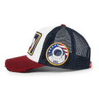 PREMIUM NASA Worm Logo Embroidery Structured Baseball Cap Mesh Back Trucker Hat M / XL
