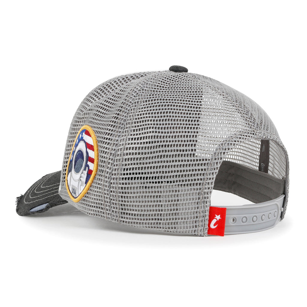 PREMIUM NASA Worm Logo Embroidery Structured Baseball Cap Mesh Back Trucker Hat M / XL