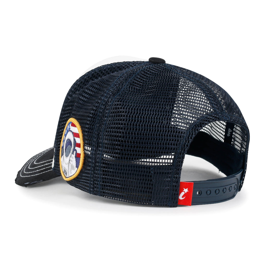 PREMIUM NASA Worm Logo Embroidery Structured Baseball Cap Mesh Back Trucker Hat M / XL