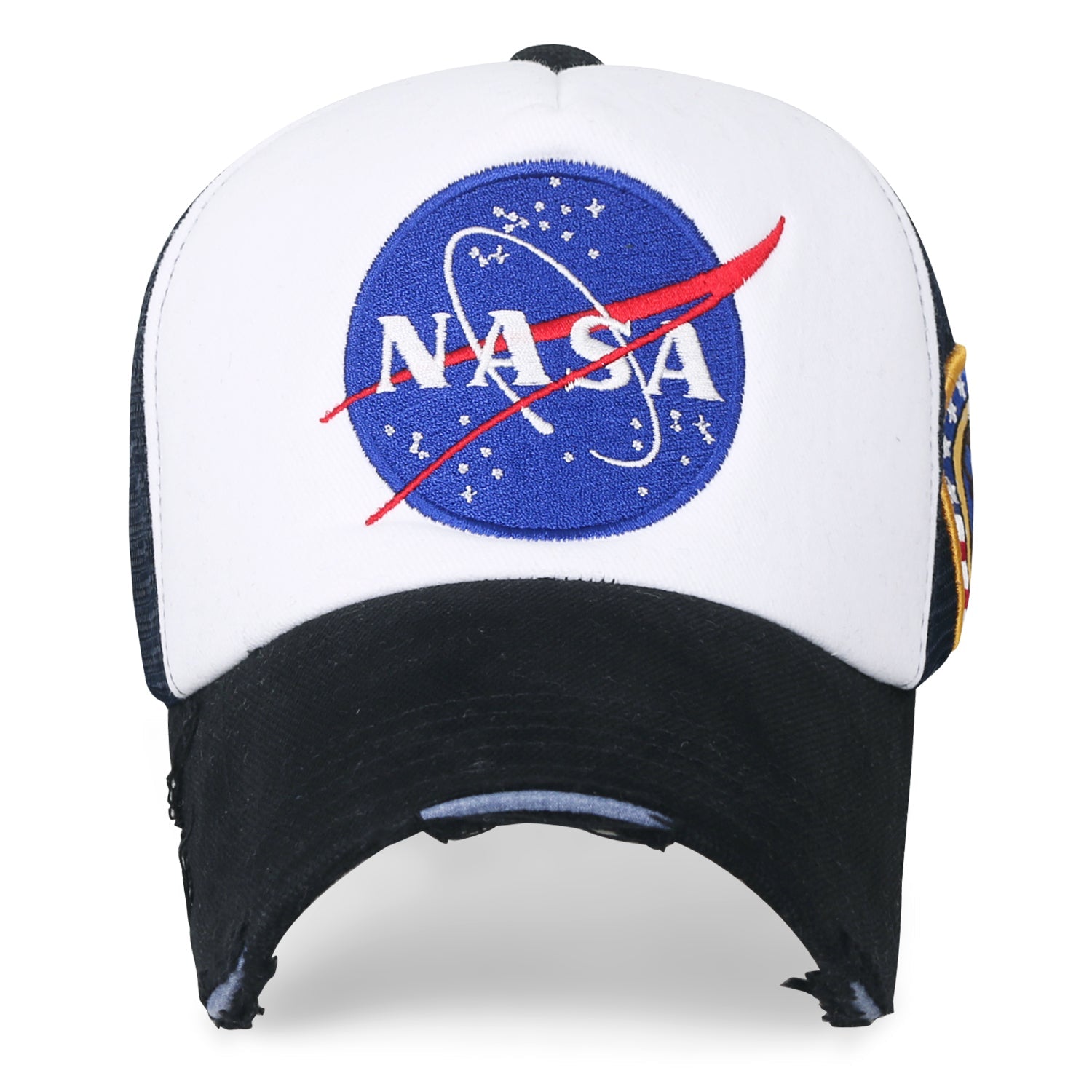 NASA Meatball Logo Embroidery Baseball Cap Apollo 1 Patch Trucker Hat