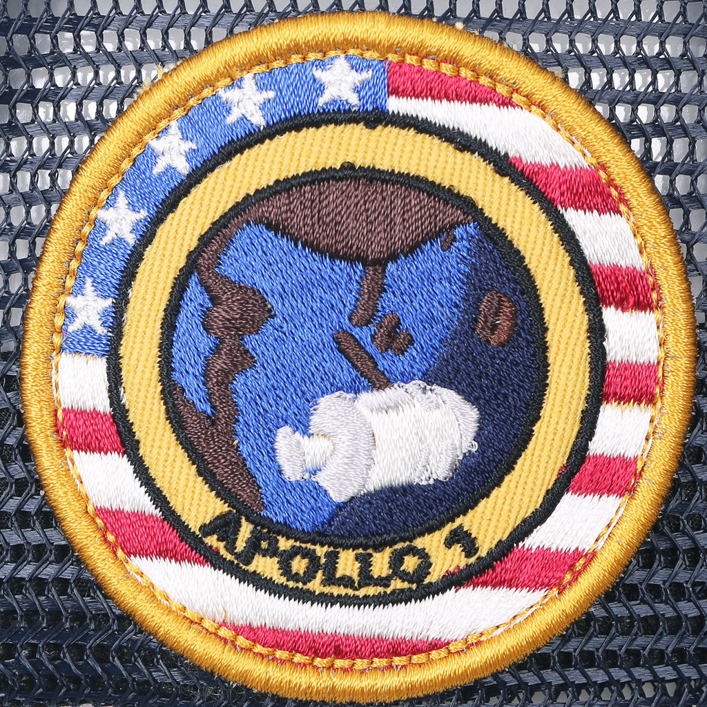 NASA Meatball Logo Embroidery Baseball Cap Apollo 1 Patch Trucker Hat
