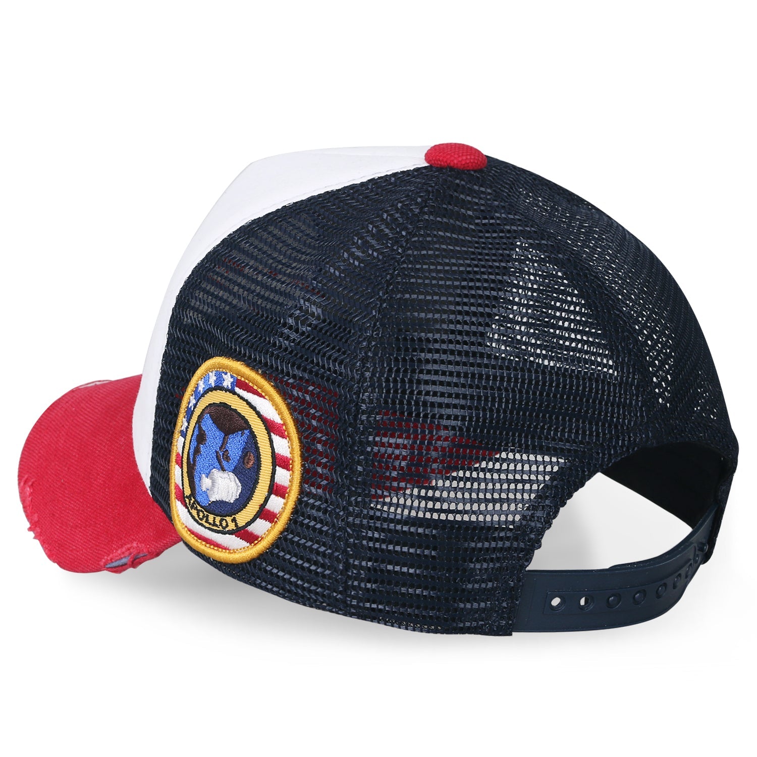 NASA Meatball Logo Embroidery Baseball Cap Apollo 1 Patch Trucker Hat