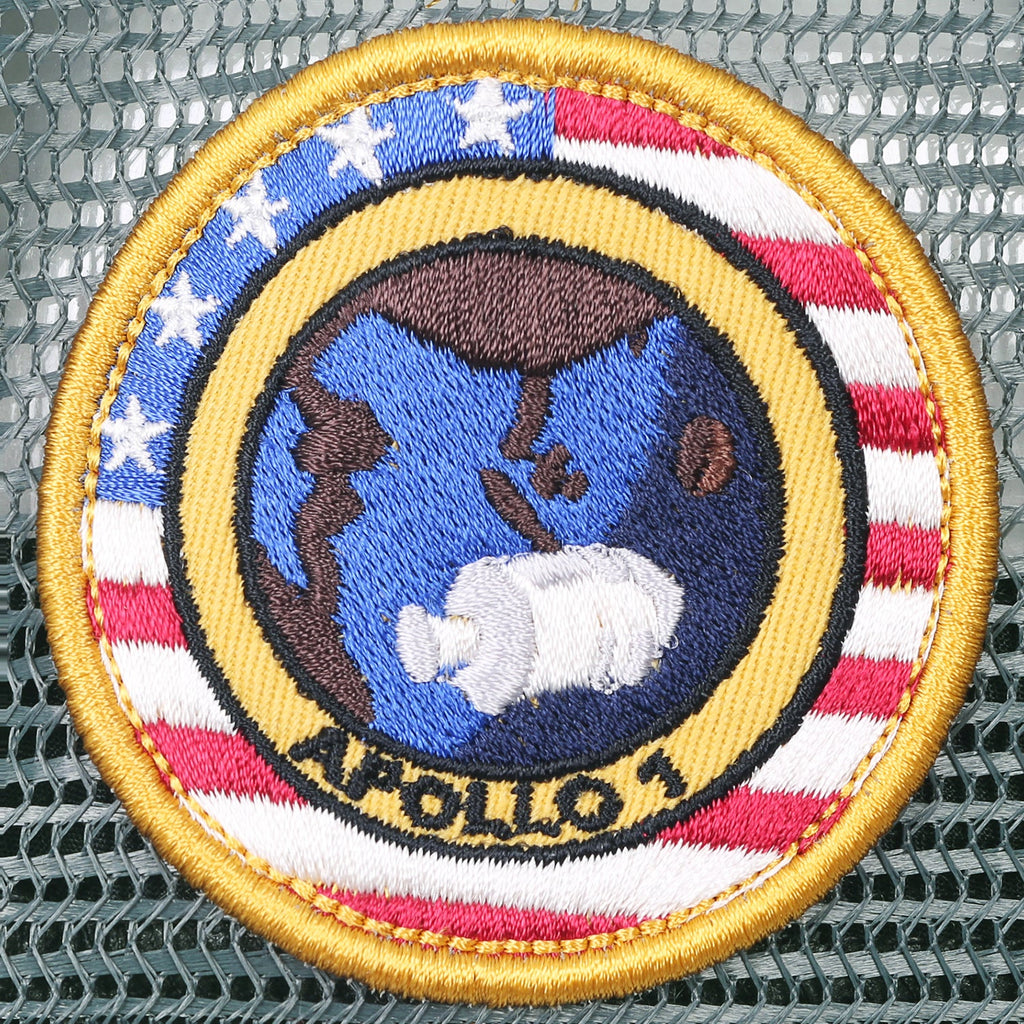 NASA Meatball Logo Embroidery Baseball Cap Apollo 1 Patch Trucker Hat