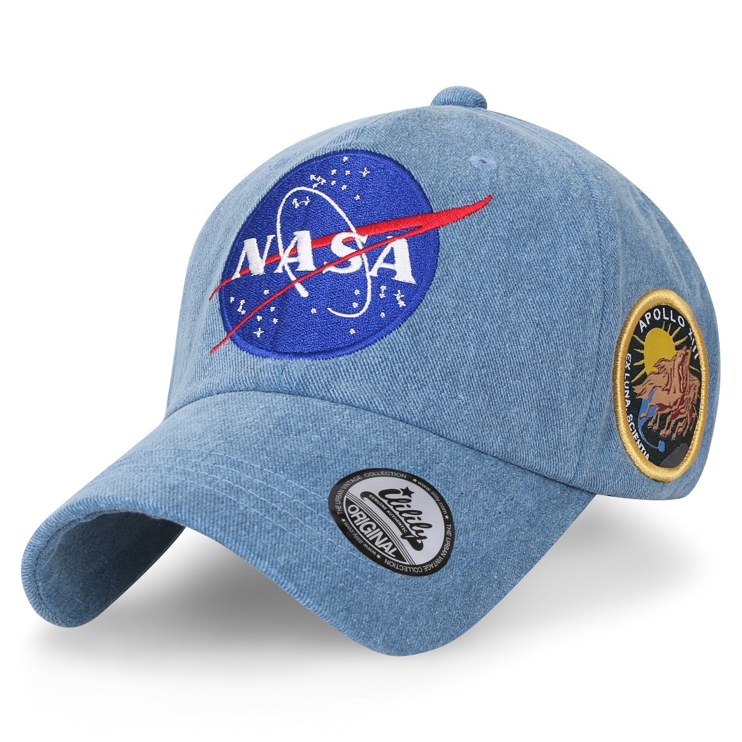 NASA Meatball Logo Embroidery Baseball Cap Apollo 13 Patch Trucker Hat