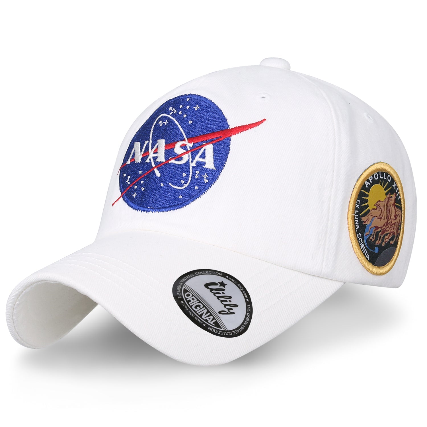 NASA Meatball Logo Embroidery Baseball Cap Apollo 13 Patch Trucker Hat