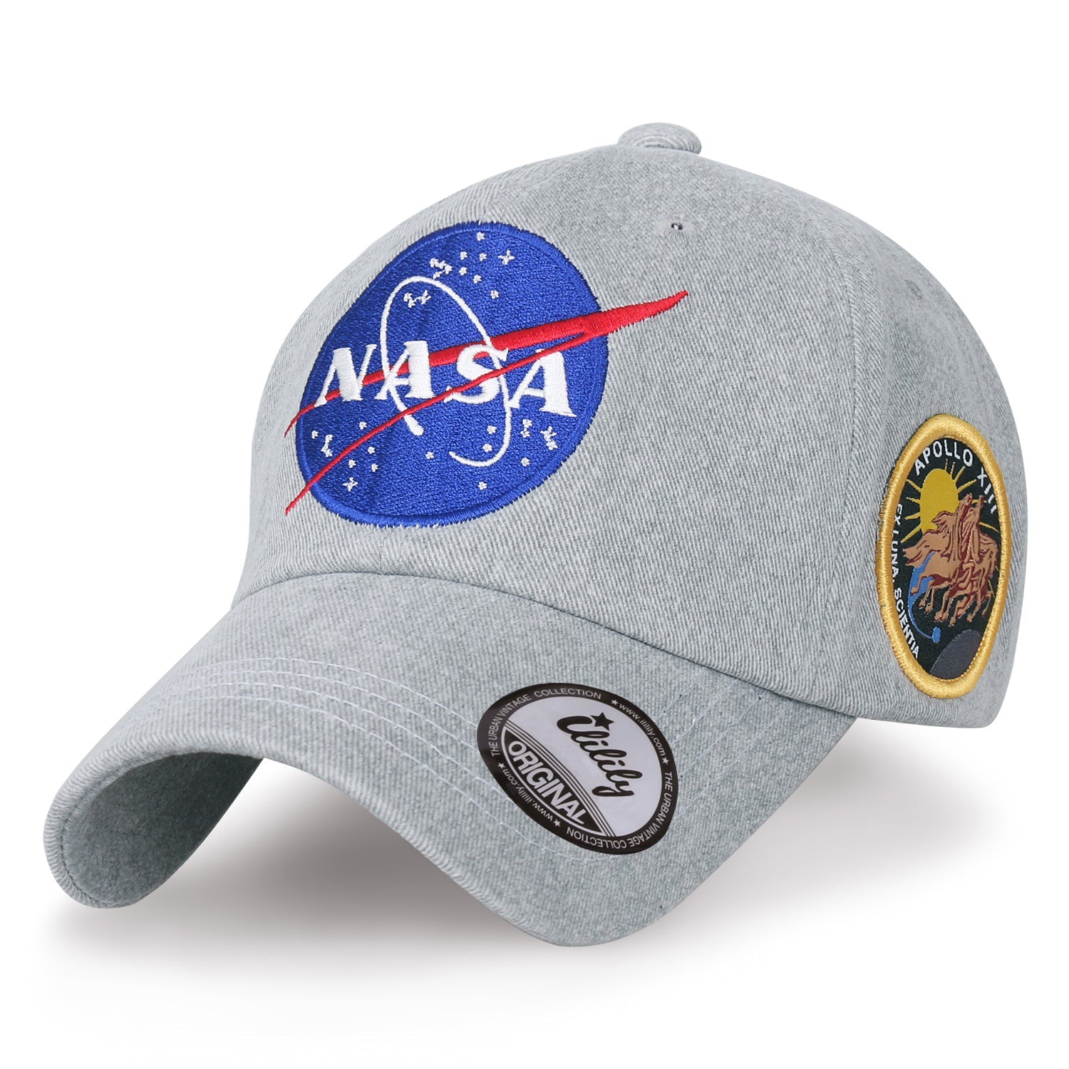 NASA Meatball Logo Embroidery Baseball Cap Apollo 13 Patch Trucker Hat