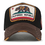 PREMIUM California Bear Embroidered Baseball Cap Vintage Trucker Hat