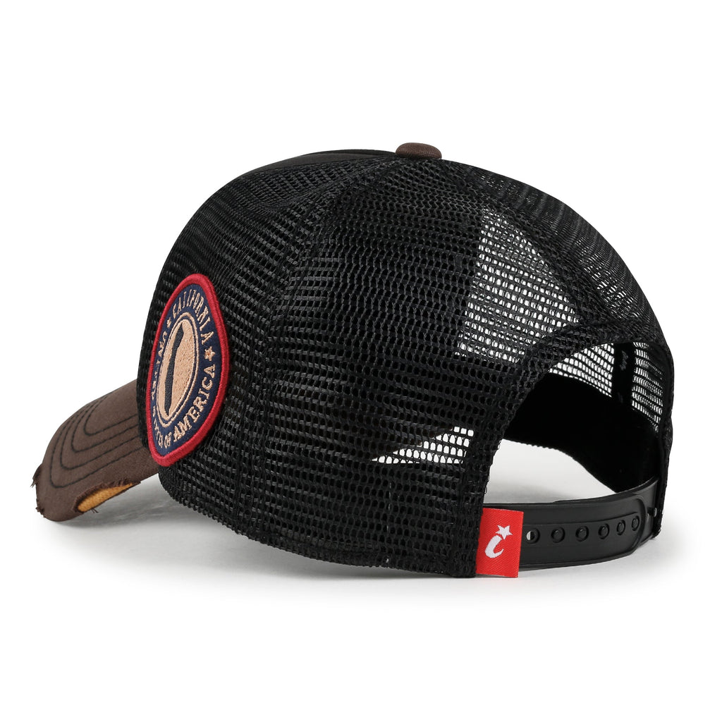 PREMIUM California Bear Embroidered Baseball Cap Vintage Trucker Hat