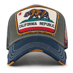 PREMIUM California Bear Embroidered Baseball Cap Vintage Trucker Hat