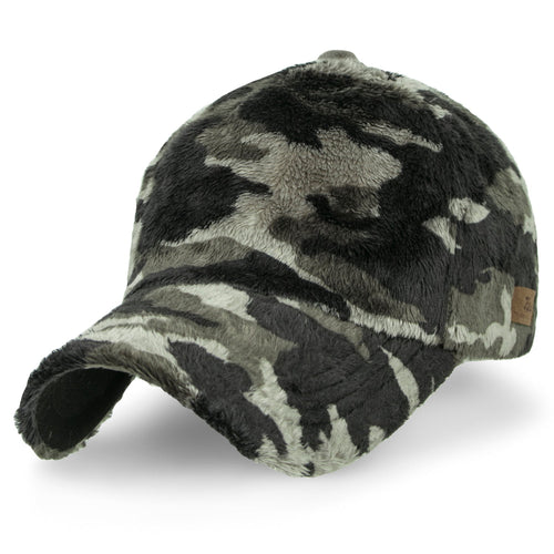 Howels Camouflage/Solid Velboa Baseball Cap Military Trucker Hat