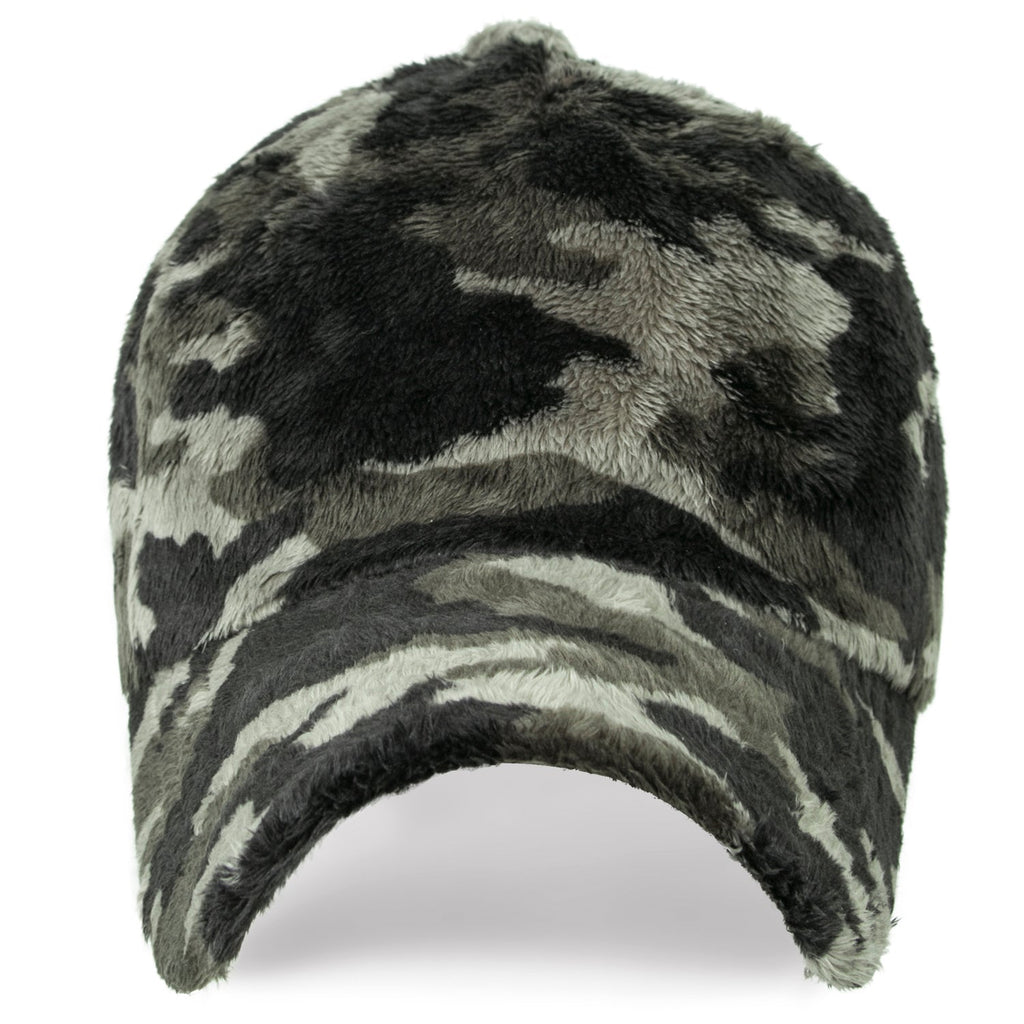 Howels Camouflage/Solid Velboa Baseball Cap Military Trucker Hat