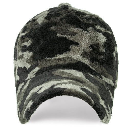 Howels Camouflage/Solid Velboa Baseball Cap Military Trucker Hat