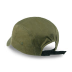 Pick Embroidered Panel Camp Hat Solid Color Cotton Flat Brim Cadet Cap