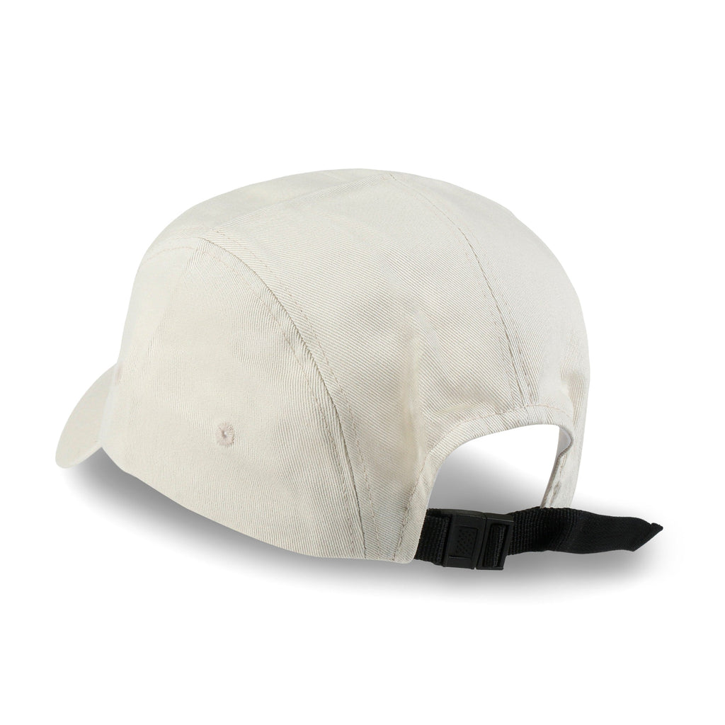 Pick Embroidered Panel Camp Hat Solid Color Cotton Flat Brim Cadet Cap