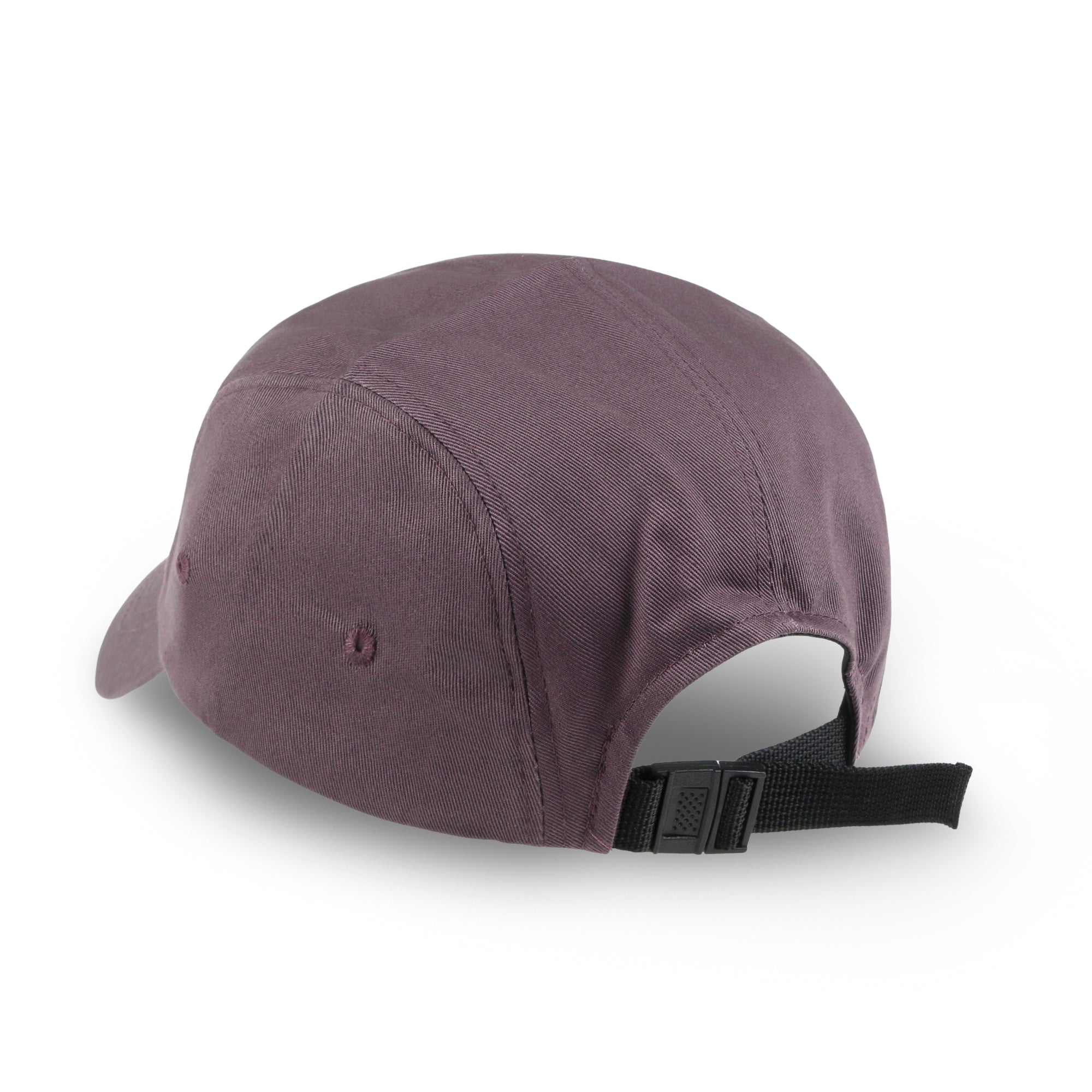 Pick Embroidered Panel Camp Hat Solid Color Cotton Flat Brim Cadet Cap