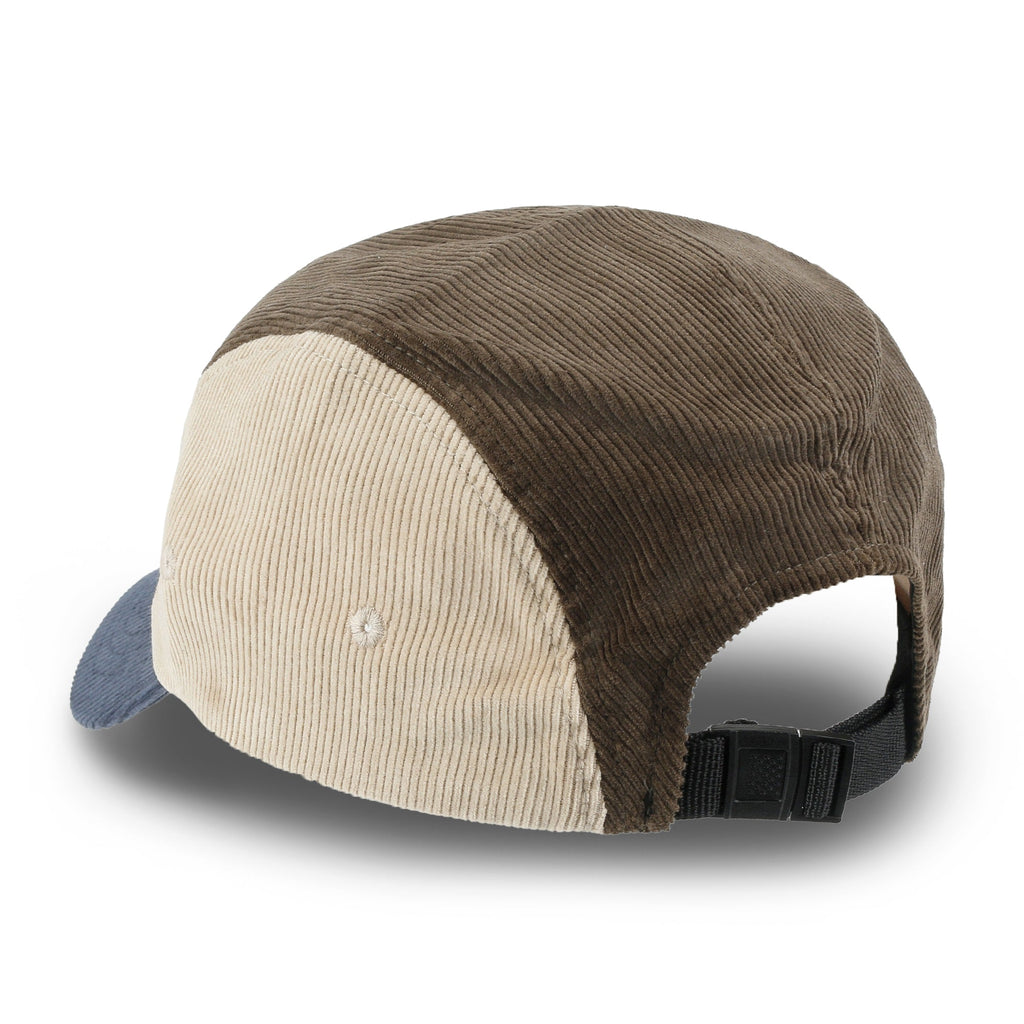 Basics Embroidered Paneled Camp Hat Color Blocked Corduroy Cadet Cap