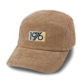 1976 Embroidered Panel Camp Hat Solid Color Cotton Corduroy Cadet Cap