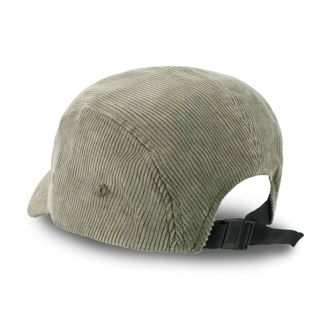 1976 Embroidered Panel Camp Hat Solid Color Cotton Corduroy Cadet Cap