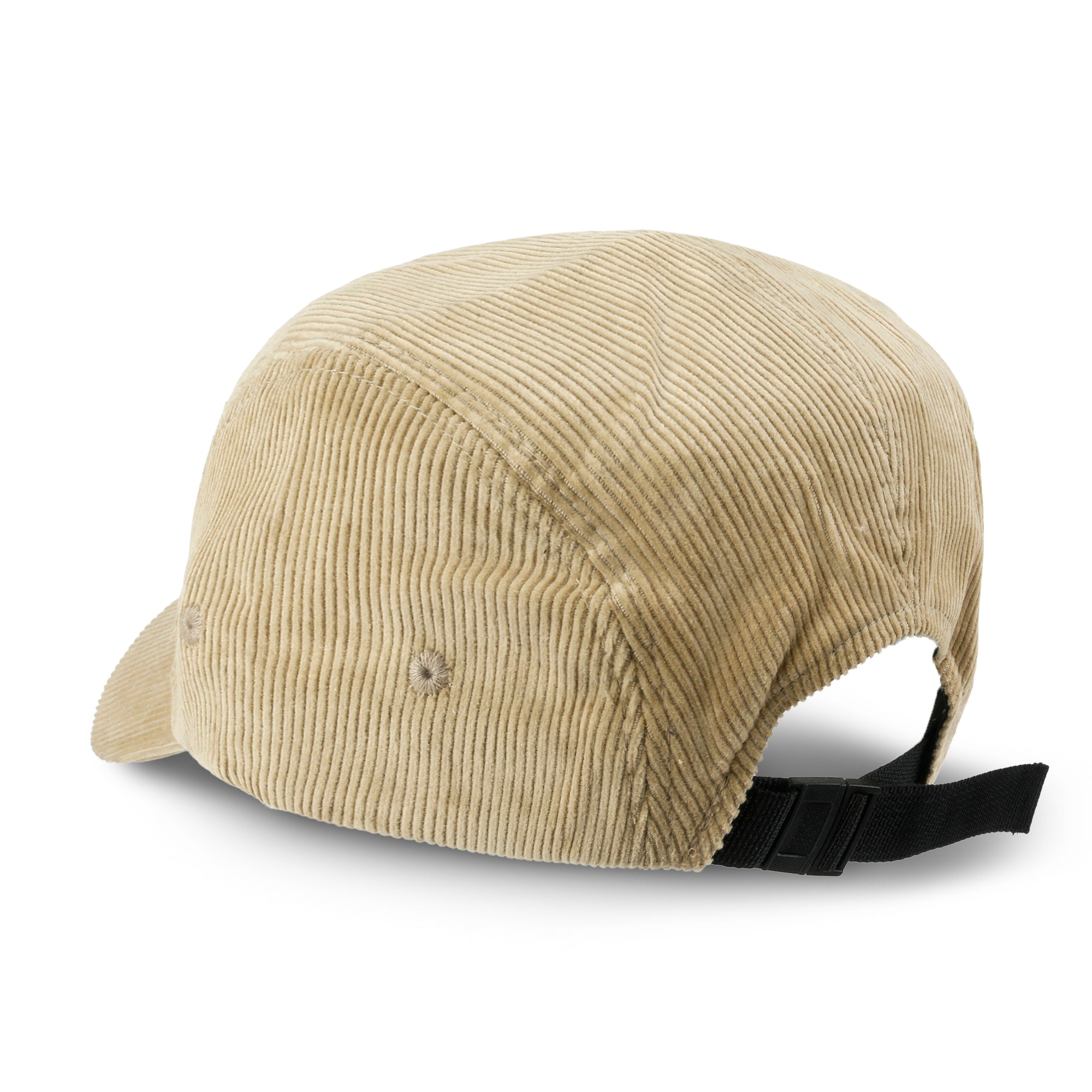 1976 Embroidered Panel Camp Hat Solid Color Cotton Corduroy Cadet Cap