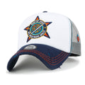 X Rooftop Space Colorful Retro Embroidery Mesh Trucker Baseball Cap